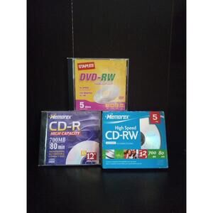 Lot Of Memorex High Speed CD-RW/R Discs And DVD-RW NEW NEVER USED ~ SHELF00G